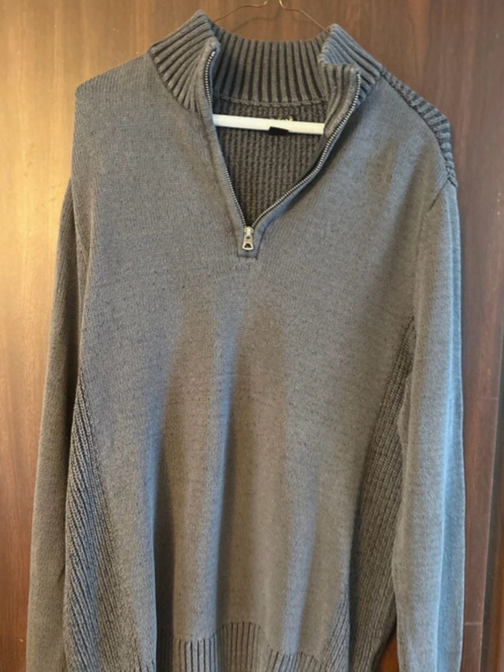 Helix Men's Grey Quarter Zip Sweater